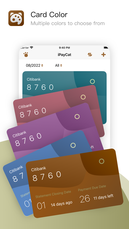 #9. iPayCat - Credit Card Manager (iOS) By: 宝琦 宋