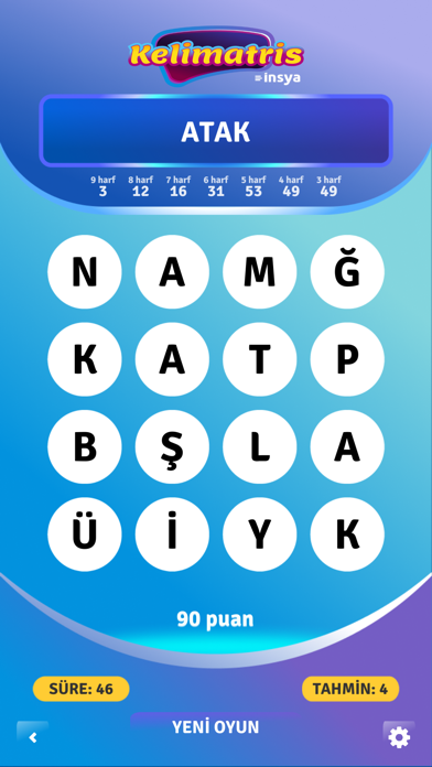 Kelimatris Kelime Bulma Oyunu Screenshot