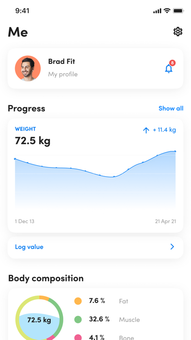 Transcend Fitness App Screenshot
