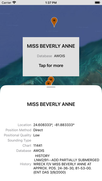Shipwreck Map Screenshot