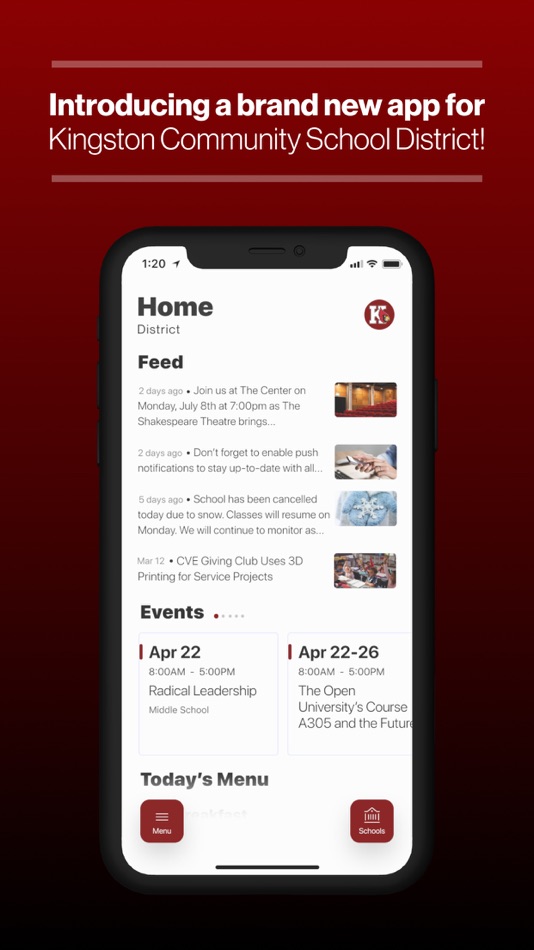 #1. Kingston Community Schools MI (iOS) 由: Kingston Community Schools