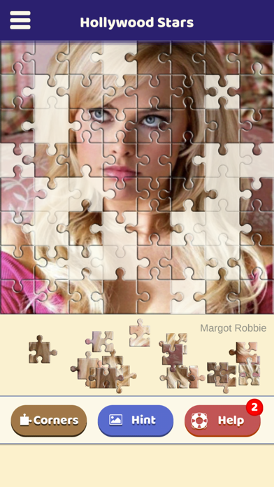 Hollywood Stars Jigsaw Puzzle Screenshot