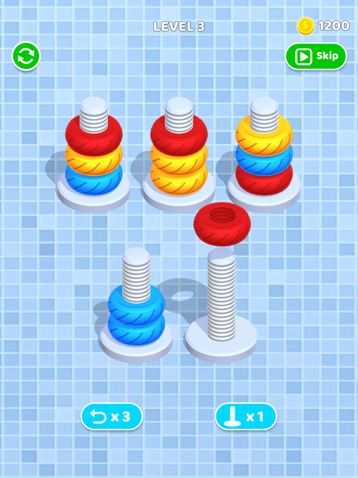 Nuts And Bolts - Screw Sort 3D