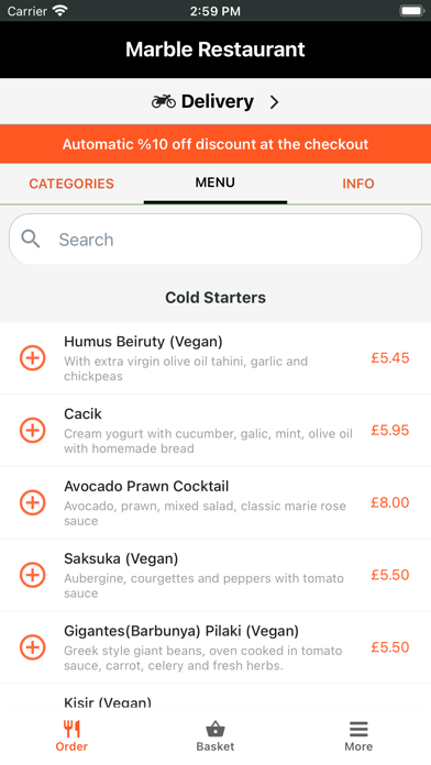 Marble Restaurant Screenshot