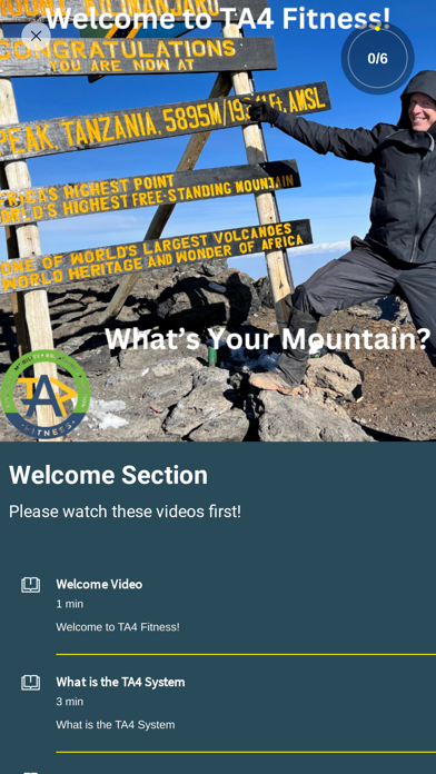 TA4 Fitness Longevity System Screenshot