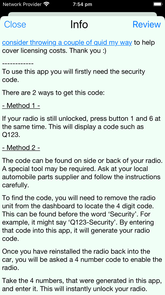 #1. Radio Decoder for Renault (iOS) Bởi: Luke Sadler