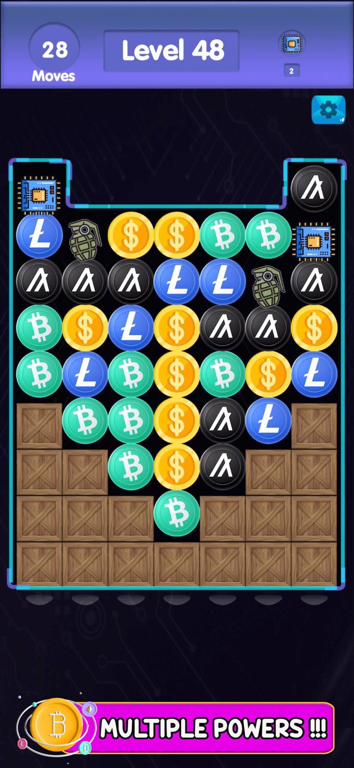 Pop it Crypto Coins Blast Game