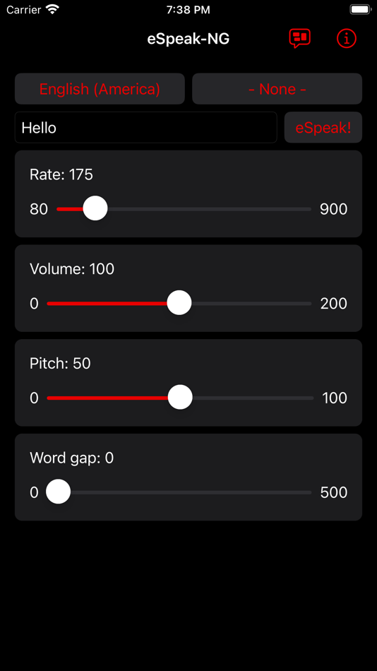 #1. eSpeak-NG (macOS) 由: Yury Popov