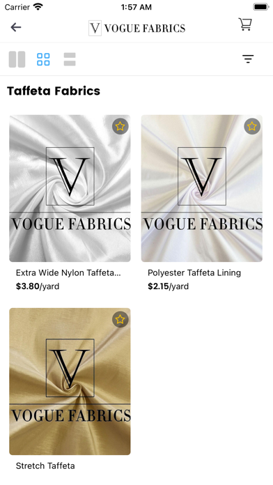Vogue Fabrics Screenshot