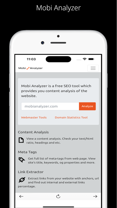 Mobi Analyzer Screenshot