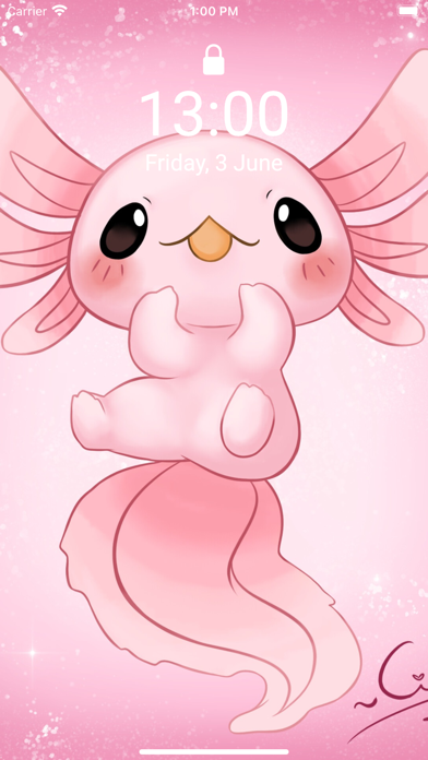 Cute Axolotl - Wallpapers.のおすすめ画像1