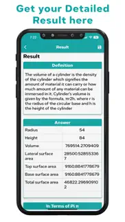 volume calculator cylindrical iphone screenshot 2