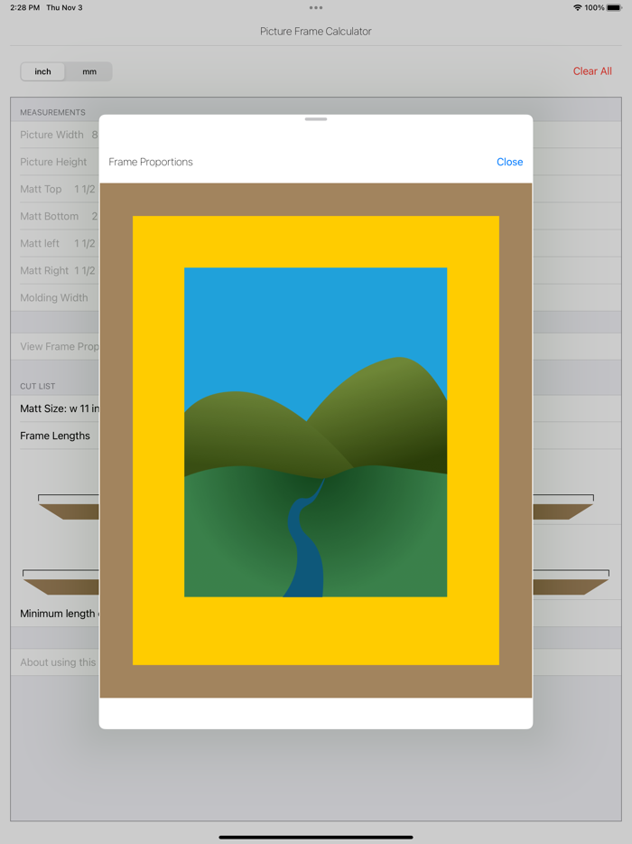 Picture Frame Calculator