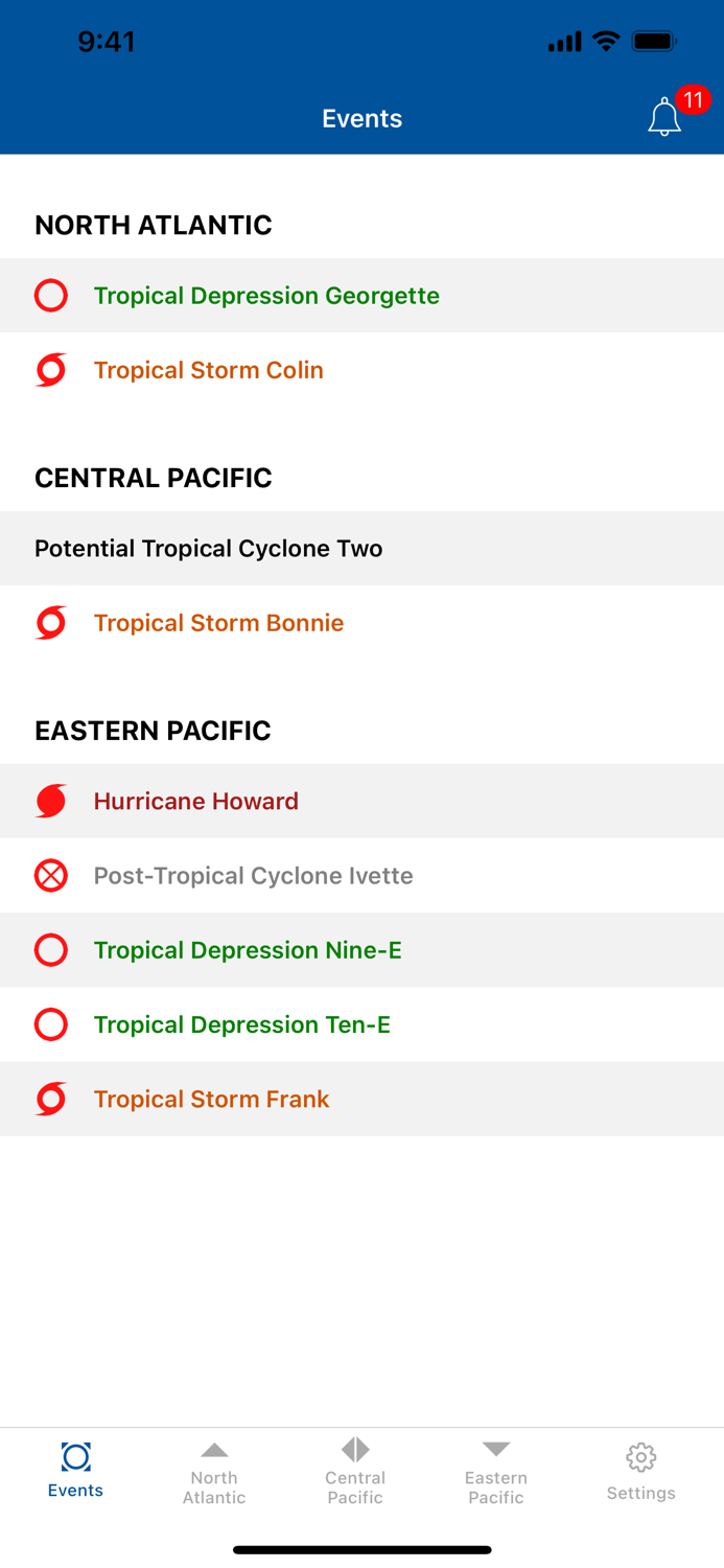 NOAA Center Hurricane