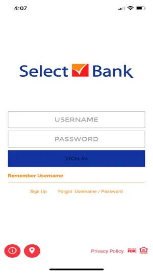 Select Bank screenshot 1