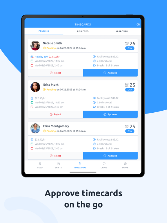 ESHYFT for Facility Managers iPad screenshot 5 - Medical app