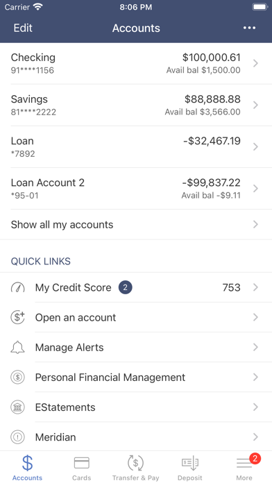 PyraMax Bank Mobile Banking Screenshot