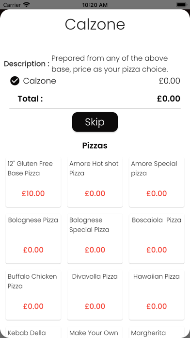 Pizza Amore Takeaway Screenshot