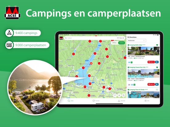 ACSI Campings Europa iPad app afbeelding 1
