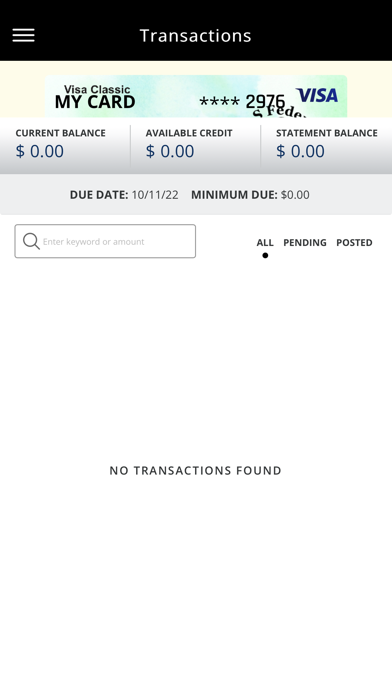 A&S FCU Visa Screenshot
