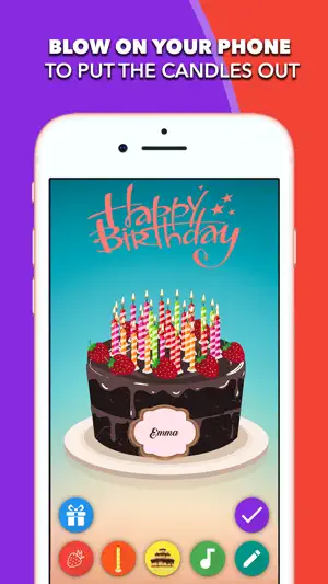Birthday Cake-Blow out Candles screenshot 1