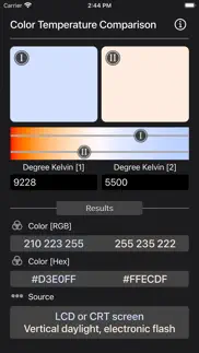 How to cancel & delete color temperature comparison 3