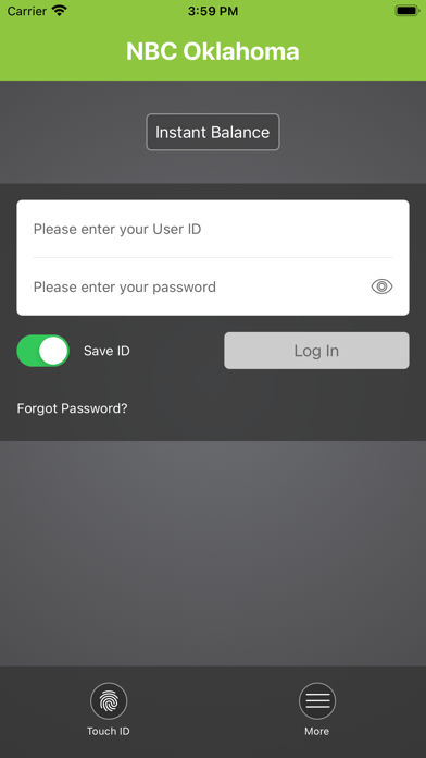 NBC Oklahoma Banking App Screenshot