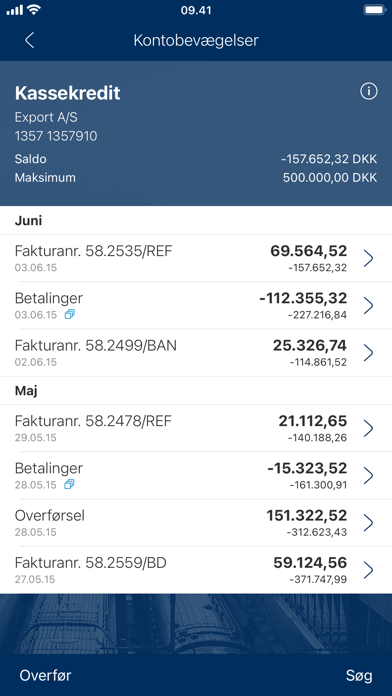 Sydbanks MobilBank Erhverv Screenshot