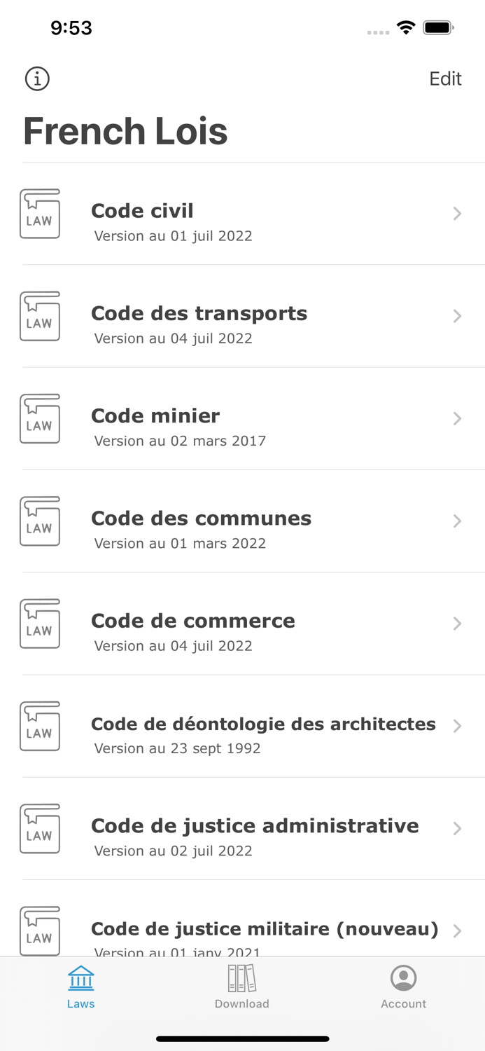 France Laws and code