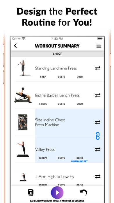 Exerprise Workout Meal Planner Screenshot