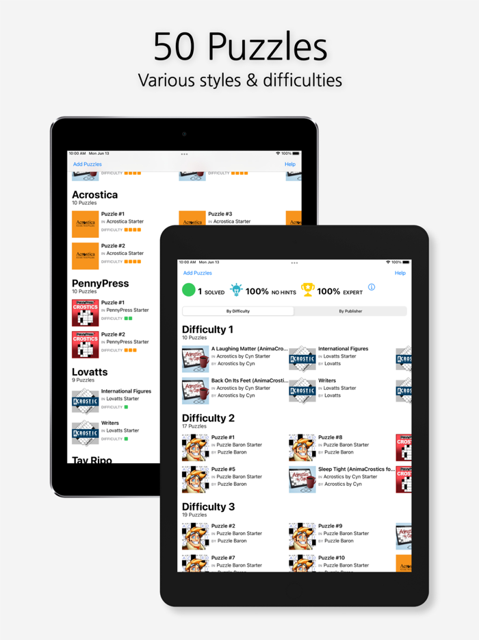 Acrostic Crossword Puzzles