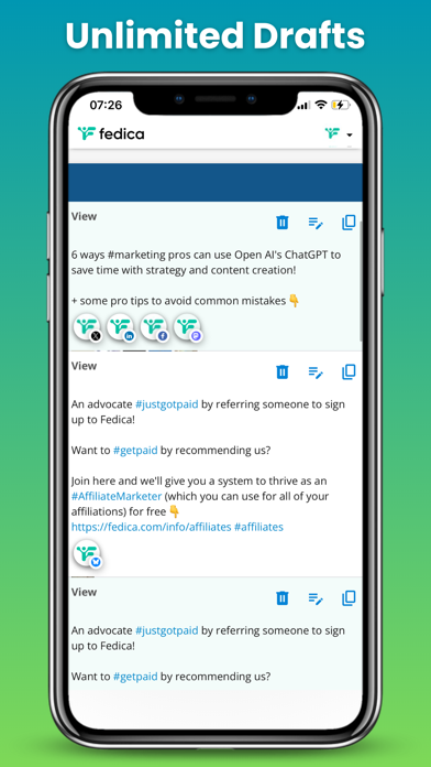 Fedica: Social Media Growth Screenshot