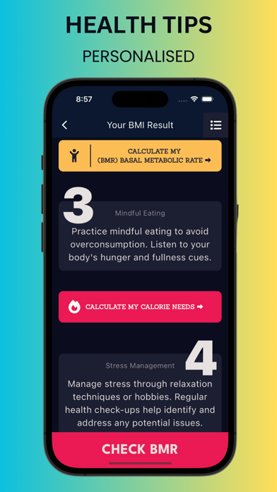 BMI for Kids - WHO Formula Screenshot