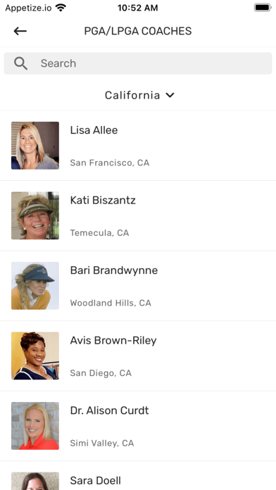 PGA of America Women's Clinics Screenshot