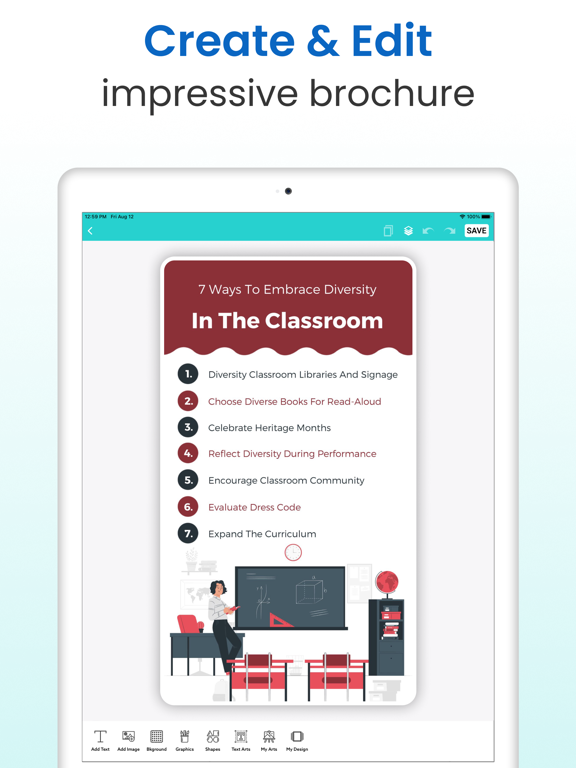 Brochure Maker, Pamphlet Maker iPad screenshot 7 - Graphics & Design app