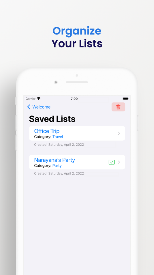 #3. Seven Lists (iOS) 来自: GOPIKRISHNA NARAYANA