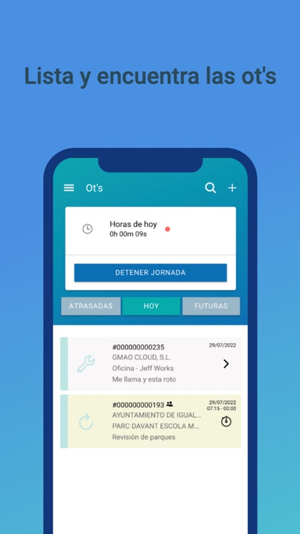 Móvil GMAO CLOUD Técnicos
