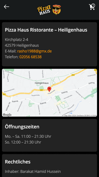 Pizza Haus Heiligenhaus Screenshot
