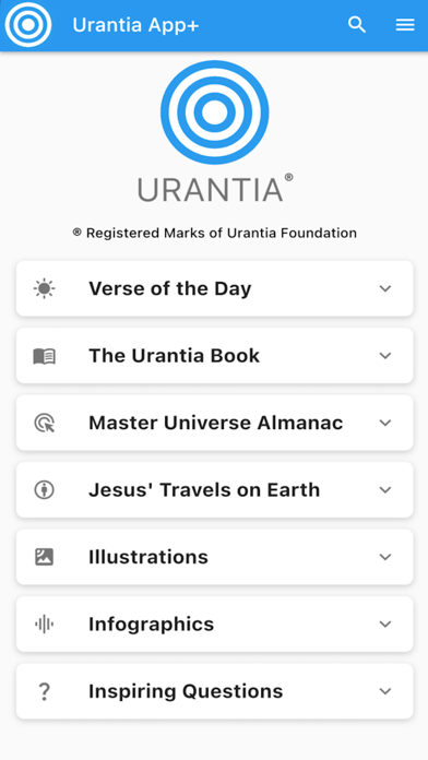 Urantia App Screenshot
