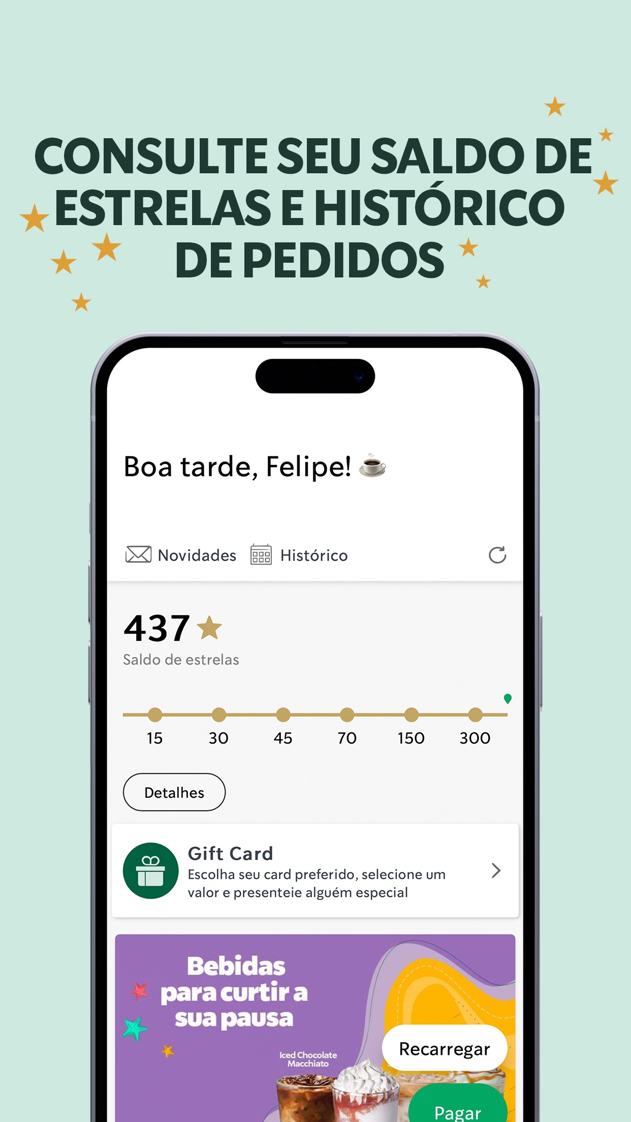 Screenshot do app Starbucks Brasil