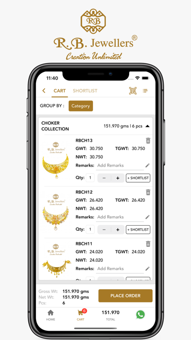 R.B. JEWELLERS - Online Screenshot
