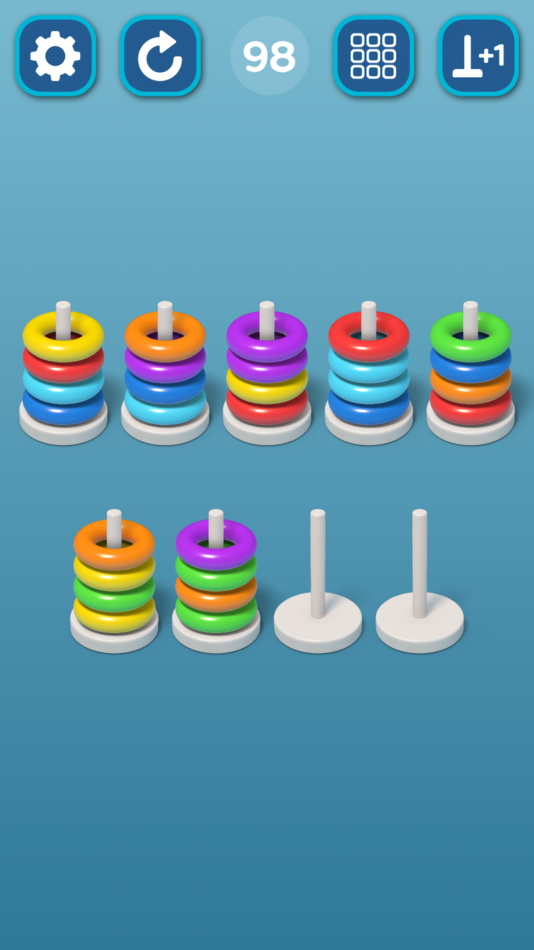 #6. Hoop Stack: Color Sort 3D (iOS) 来自: Alexander Maslennikov