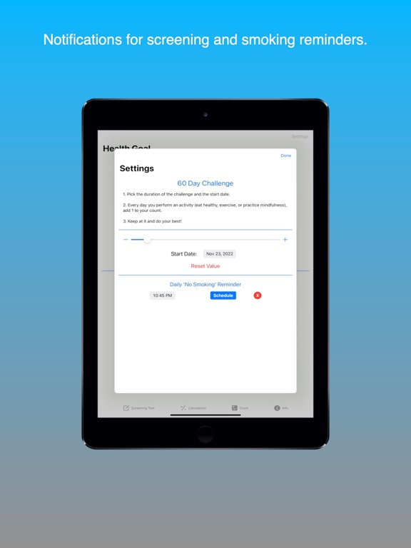 Lung Cancer Screen iPad screenshot 4 - Medical app