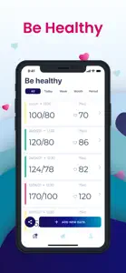 Blood Pressure Diary: UHealthy screenshot #1 for iPhone