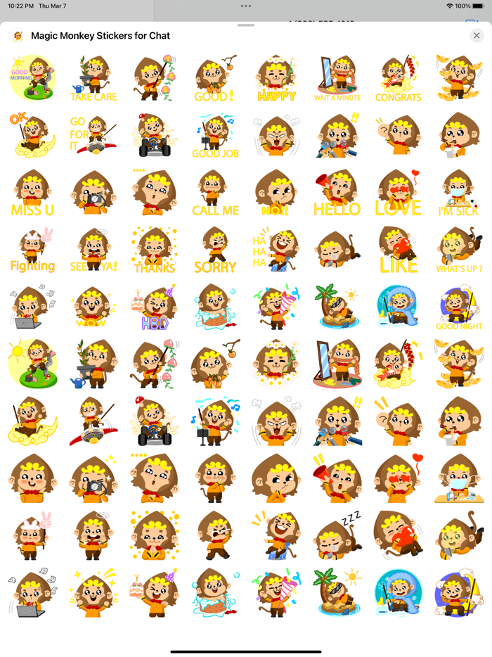 Magic Monkey Stickers for Chat