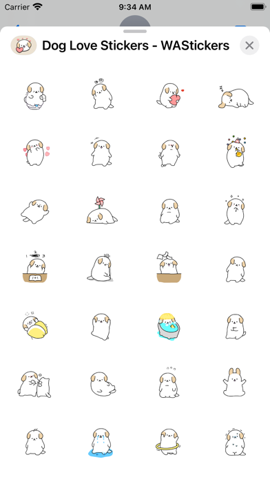 Dog Love Stickers - WASticker Screenshot