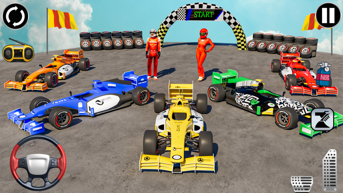 Formula Car Stunt Race Ramp