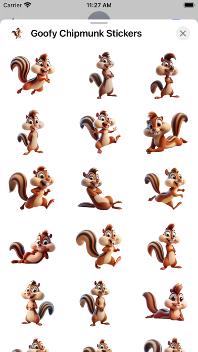 Screenshot #1 pour Goofy Chipmunk Stickers