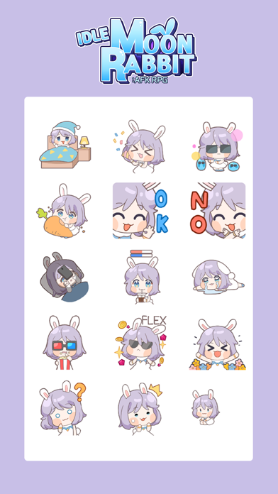 Idle MoonRabbit Sticker Screenshot