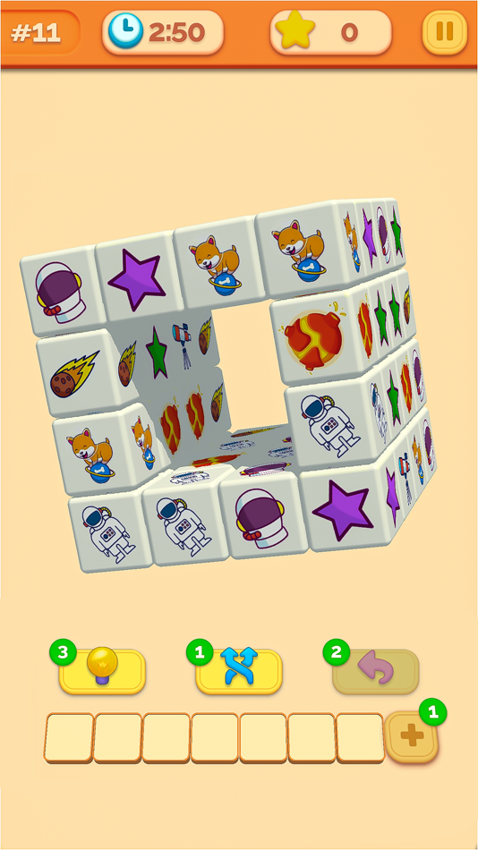 #5. Cube Match 3D Tile Matching (iOS) By: AI Games FZ
